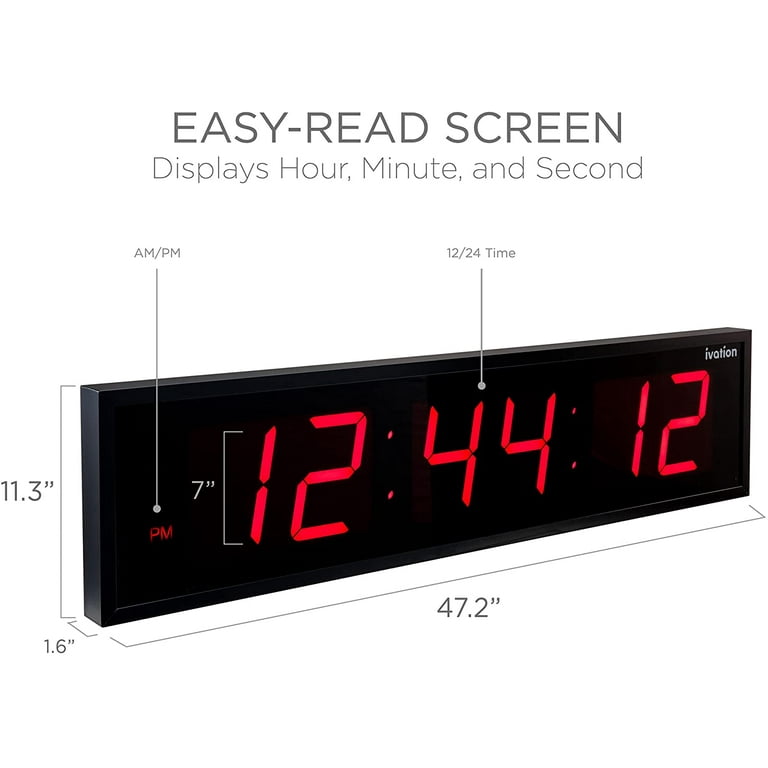 3 Countdown Clock Led Digital Wall Clock Game Timer With Stopwach  Functions