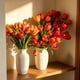thumbnail image 5 of Tulipanes artificiales de imitación – Ramo de orquídeas artificiales de 6 ramas para decoración del hogar, follaje de plástico que no requiere mantenimiento para el alféizar de la ventana, el d, 5 of 6