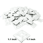 Nova Supply 1.1 x 1.1 Adhesive-Backed Zip Tie Mounts, 100 pack