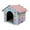 Winter Wonderland House, variant on Kitty City Christmas Winter Wonderland Cardboard Cat House with Corrugate Scratching Pad, Multicolored, One Size