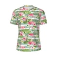 thumbnail image 5 of Wukai Tropical Flamingo Print Men's Short-Sleeved Mesh T-Shirt,Quick-Dry Short Sleeve Workout T-Shirt-X-Large, 5 of 8