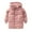 R135-Pink, variant on HCNTES Toddler Kids Boys Girls Winter Warm Jacket Outerwear Solid Coats Hooded Down Fill Outwear Mid Length Cotton Jackets,Sizes 6-7 Years