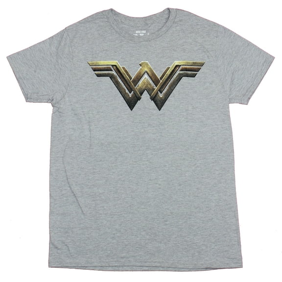 Wonder Woman Mens T-Shirt - Classic Movie Logo Image (Small)