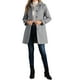 thumbnail image 2 of Abrigo de invierno para mujer con cuello Peter Pan, trench y abrigo de guisante XS gris, 2 of 6