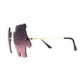 thumbnail image 3 of Child Size Kids Panda Bear Rimless Fun Party Shade Sunglasses Gold Purple, 3 of 4