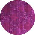 thumbnail image 1 of Ahgly Company Indoor Round Abstract Pink Contemporary Area Rugs, 3' Round, 1 of 4