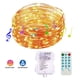 thumbnail image 4 of Cadena de luces LED con música activadas por sonido, 32.8 pies, 100 LED, 12 modos, alambre de cobre resistente al agua, cadena de luces con control remoto con pilas AA, blanco cálido para bares,, 4 of 5