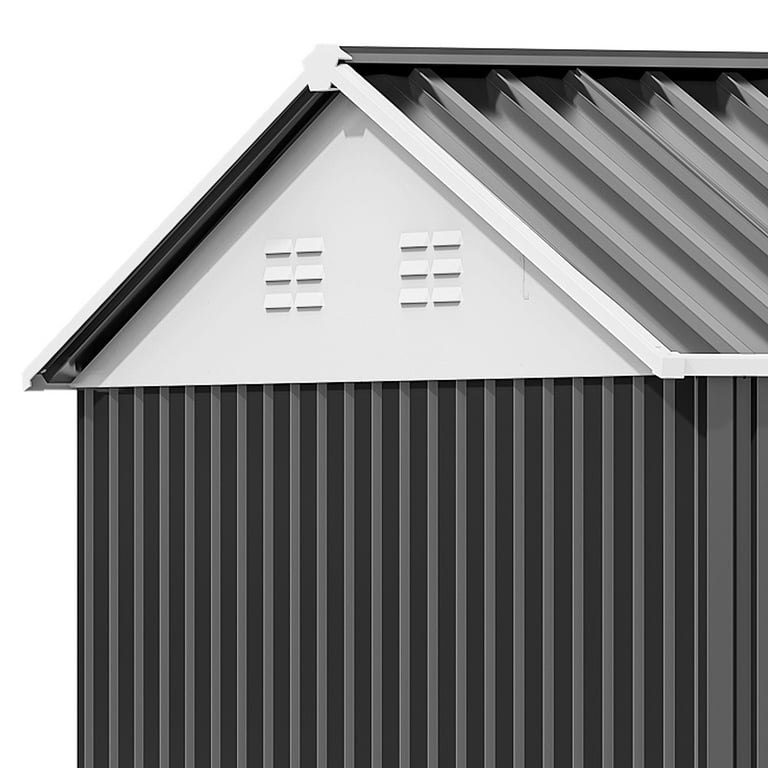 ModFusion 8x10 ft Storage Shed with Large Window, Lockable Double