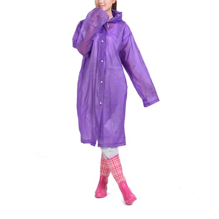 Purple Single Adult Poncho Cycling Bicycle Raincoat Hooded Waterproof Coat (Best Purple Rain Cover)