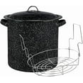 thumbnail image 1 of Granite Émail sur Acier 15.5-Quart Distributeur d'Eau avec Couvercle et Support de Pot, Pot Multi-Usage, Résistant et Facile à Nettoyer, 1 of 4