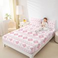 thumbnail image 3 of Manfei Boho Aztec Tribal Queen Sheets, Bohemian Geometric Queen Sheet Sets, Blush Pink, Pink Reversible 4 Pieces1 Flat Sheet + 1 Fitted Sheet + 2 Pillowcases, 3 of 6