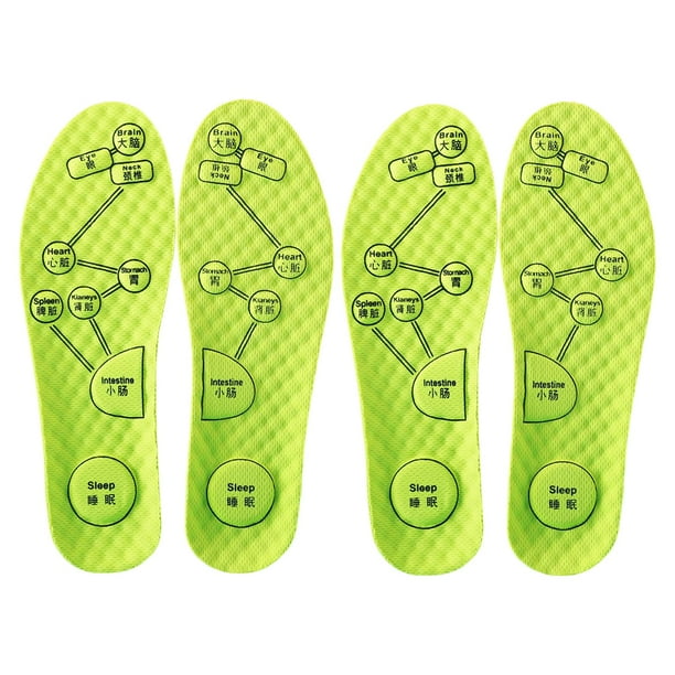 2 pares de plantillas para zapatos, almohadillas suaves y cómodas para zapatos, para mujeres y hombres, inserciones para zapatos para 37-38 jinwen Plantillas de acupresión para pies