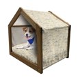 thumbnail image 1 of Vintage Airplane Pet House, Transportation Vacation Themed Hand Drawn Commercial Airplane Silhouettes, Outdoor & Indoor Portable Dog Kennel with Pillow and Cover, 5 Sizes, Multicolor, by Ambesonne, 1 of 5
