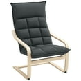 thumbnail image 1 of HOMCOM Fauteuil Moderne, Fauteuil d'Appoint Rembourré avec Pied Courbé Gris Foncé, 1 of 10