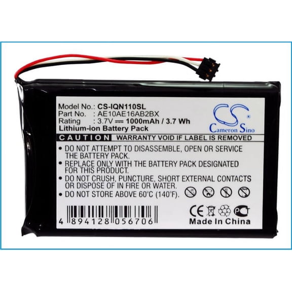 1000mAh Garmin AE10AE16AB2BX Battery for Nuvi 1100LM Nuvi 1100