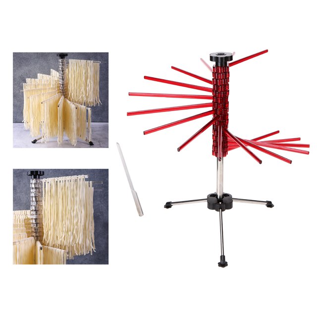 Estante de secado de fideos, soporte colgante de Material de resina, soporte para aglomeraciones, brazos de secado individuales para Past rojo BLESIY Soporte de secado de fideos