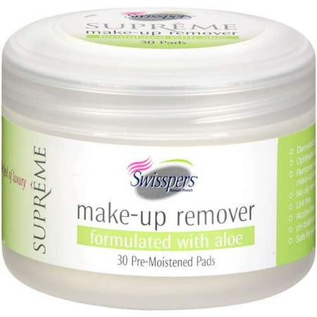 US Cotton Swisspers Supreme Make-Up Remover Pads, 30 ea