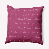 20" x 20" Simply Daisy Love Dream Polyester Accent Pillow, Pink Qty 1