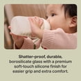 thumbnail image 3 of Biberón Tommee Tippee de vidrio con revestimiento de silicona, 150 ml, 0 meses o más, 3 of 9