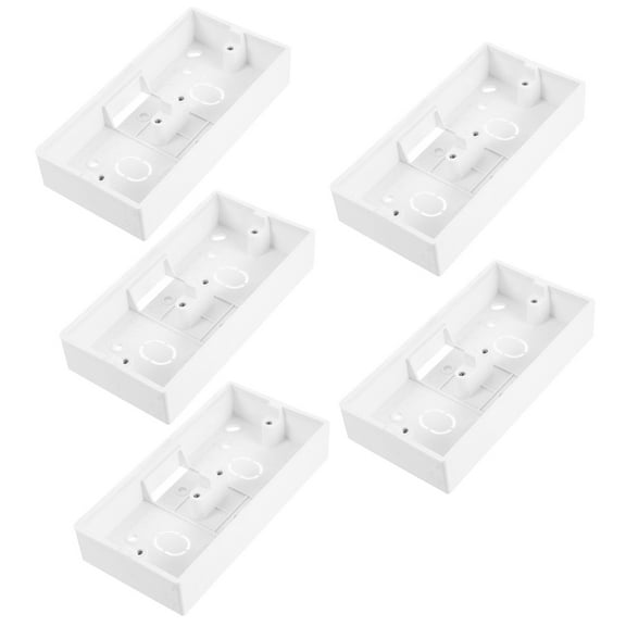 5pcs Wall Mount Plastic Outlet Box Electrical Outlet Boxes Plastic Electrical Junction Box Wall Socket Box Electrical Outlet Box Pvc Junction Box For Switch Socket Panel