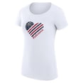 thumbnail image 2 of Women's G-III 4Her by Carl Banks  White New Orleans Pelicans  Heart T-Shirt, 2 of 3