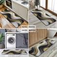 thumbnail image 6 of Black Marble Gold Wave Pattern Kitchen Rug Mat,Kitchen Runner Rugs Non Skid Washable,Decorative Kitchen Floor Mats for Kitchen,Sink,Laundry,17"x47.2", 6 of 7
