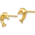 thumbnail image 2 of 14K Yellow Gold Small Dolphin Post Earrings (9 X 8) Made In Italy ye1668, 2 of 5