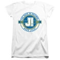 thumbnail image 4 of Popfunk Jeopardy 30 Second Varsity Women's T Shirt, White, X-Large, 4 of 5