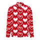 thumbnail image 5 of TaTaai Womens Silky Satin Shirt Long Sleeve Valentines Print Button Down Lapel Collar Blouse Loose Fit Spring Romantic Top Gift, 5 of 7
