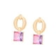 thumbnail image 1 of Aretes Dama Modernos Con Swarovski Rosa Violeta Oro 14K Lam dorado Unitalla, 1 of 7