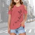 thumbnail image 2 of Wxolcjlv Girls Summer Cold Shoulder Tee Casual Butterfly Print Short Sleeve T Shirt, Sizes 3-12, 2 of 6