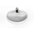 thumbnail image 4 of Rosaria Oval Ceramic Wall Mount Bathroom Sink in Matte White, 4 of 13