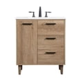 thumbnail image 3 of 30 inch single bathroom vanity in natural oak, 3 of 8