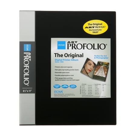 UPC: 0075633903554 | Itoya I-Series Art Profolio – 8 1/2  x 11   Black  Portrait  6 Pages
