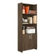 thumbnail image 1 of Librero 5 Repisas Moderno Decorativo Con Puertas Nogal 56118, 1 of 7