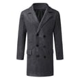 thumbnail image 4 of Sweatshirts for Men Winter Style Fashion Pure Hat And Wool Overcoat Comfortable Warm Coat, 4 of 7