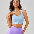 thumbnail image 3 of Sujetador de yoga con cremallera frontal de primavera y verano, espalda hermosa, chaleco para correr resistente a los golpes y de alta resistencia, ropa deportiva integrada para yoga, 3 of 5
