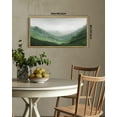 thumbnail image 4 of SHENIFY Fog Pine Green Tree Forest Canvas Wall Art Nordic Nature Modern Mountain Artwork Prints Decor 8x16in Natural Framed, 4 of 5