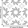 thumbnail image 2 of 1pc Starburst Stencil Star Template Square Reusable PET Starburst Wall Painting Stencil for Floors Furniture 11.8×11.8inch, 2 of 9