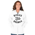 thumbnail image 3 of Bibles Then Brunch Funny Religious Zip Hoodie Sweatshirt Women Brisco Brands S, 3 of 5