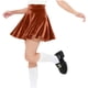 thumbnail image 4 of Falda Zhongda de terciopelo dorado para niños, falda de media longitud, falda para niñas, falda corta con cintura elástica para niñas, falda de poliéster para niñas, 4 of 9