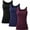 Wide Strap-Black/Navy Blue/Grape Purple, variant on ANLIQI Womens Summer Bamboo Rayon Tank Tops Adjustable Spaghetti Strap Camisoles Breathable Undershirts 3 Pack(3B, L)