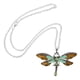 thumbnail image 2 of EeaseMX Collar de libélula de moda con diamantes de imitación, cadena larga con colgante de aceite para suéter, suministros para mujer, joyería DIY (verde), 2 of 7