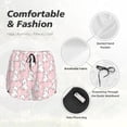 thumbnail image 6 of Lsque Cute Rabbit Printed Women's Running Shorts with Liner Pockets,Elastic Quick Dry Workout Athletic Gym Yoga Shorts,Womens High Waist Shorts-, 6 of 9