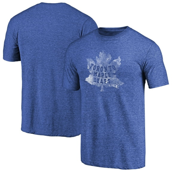 Men's Royal Toronto Maple Leafs Throwback Vintage Logo Tri-Blend T-Shirt