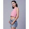 thumbnail image 2 of Moomaya Womens Printed Sleeveless Cotton Short Top, Round Neck Blouse Crop Top, Buttoned Back, 2 of 8