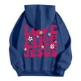 thumbnail image 5 of Oversize Hoodie for Women Christian Love Like Jesus Faith God Religious Long Sleeve Letter Print Hooded Trendy Fall Clothes 2025 Navy, 5 of 7