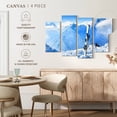 thumbnail image 5 of Elephant Stock Ski In The Mountains Wall Art - Horizontal Multi Panel Canvas - Living Room Wall Decor - Sports Multi Panel - Blue And White Decor - 68" x 42", 5 of 8