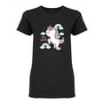 thumbnail image 2 of Cute Magic Unicorn Design Shaped T-Shirt Women -Image by Shutterstock, Female XX-Large, 2 of 4