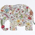 thumbnail image 2 of CafePress - Floral Elephant Silhouette Body Suit - Baby Light Bodysuit, Size Newborn - 24 Months, 2 of 4